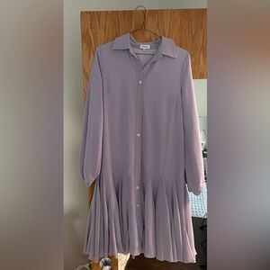 Lavender Button-Up Dress